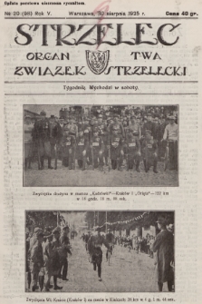 Strzelec : organ T-wa Związek Strzelecki. R.5, 1925, № 20