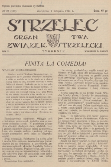 Strzelec : organ T-wa Związek Strzelecki. R.5, 1925, № 27