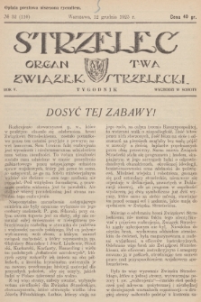 Strzelec : organ T-wa Związek Strzelecki. R.5, 1925, № 32