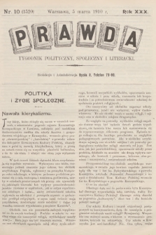 Prawda : tygodnik polityczny, społeczny i literacki. R.30, 1910, nr 10