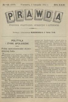 Prawda : tygodnik polityczny, społeczny i literacki. R.31, 1911, nr 44