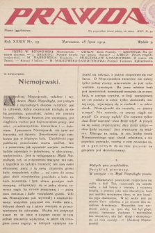 Prawda : pismo tygodniowe. R.34, 1914, nr 29