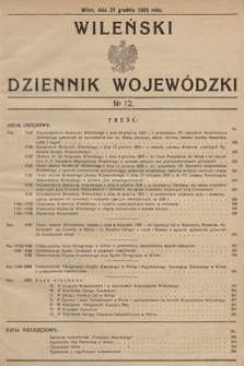 Wileński Dziennik Wojewódzki. 1929, nr 12