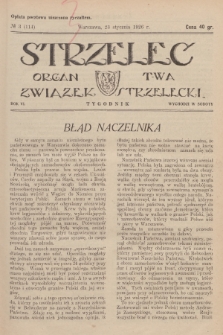 Strzelec : organ T-wa Związek Strzelecki. R.6, 1926, № 3