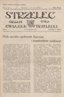 Strzelec : organ T-wa Związek Strzelecki. R.6, 1926, № 13