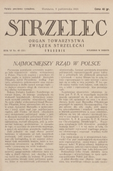 Strzelec : organ Towarzystwa Związek Strzelecki. R.6, 1926, nr 40