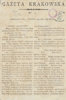 Gazeta Krakowska. 1812, nr 1