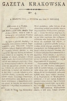 Gazeta Krakowska. 1812, nr 4