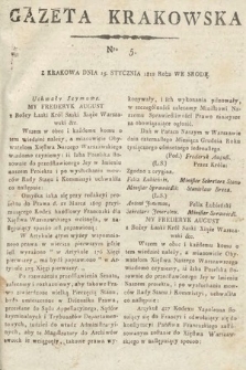 Gazeta Krakowska. 1812, nr 5