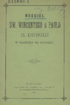 Kościół św. Wincentego à Paulo XX. Misyonarzy w Krakowie na Kleparzu