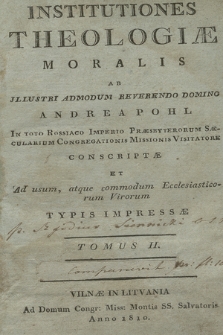 Institutiones Theologiæ Moralis. T. 2