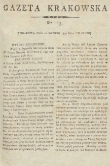 Gazeta Krakowska. 1812, nr 13