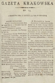Gazeta Krakowska. 1812, nr 14
