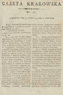 Gazeta Krakowska. 1812, nr 16