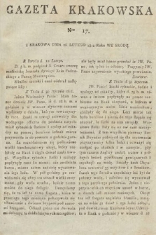 Gazeta Krakowska. 1812, nr 17