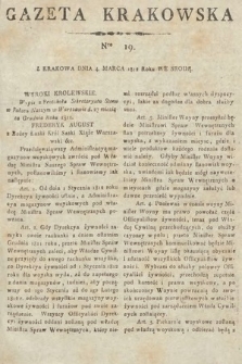Gazeta Krakowska. 1812, nr 19