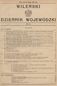 Wileński Dziennik Wojewódzki. 1930, nr 2