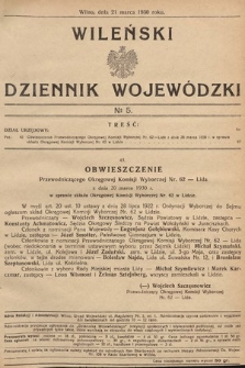 Wileński Dziennik Wojewódzki. 1930, nr 5