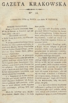 Gazeta Krakowska. 1812, nr 22