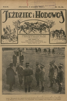Jeździec i Hodowca : tygodnik sportowo-hodowlany. R.3, 1924, nr 35-36