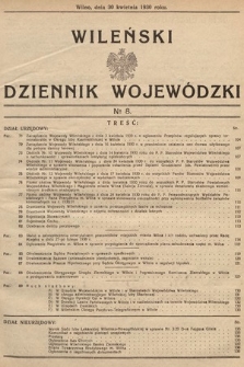 Wileński Dziennik Wojewódzki. 1930, nr 8