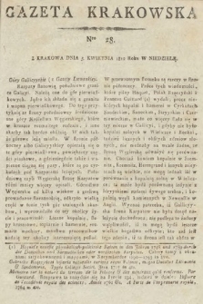 Gazeta Krakowska. 1812, nr 28