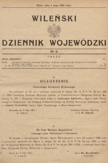 Wileński Dziennik Wojewódzki. 1930, nr 9