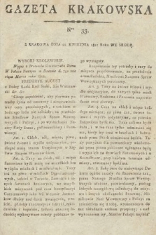 Gazeta Krakowska. 1812, nr 33