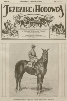 Jeździec i Hodowca. R.4, 1925, nr 21-22