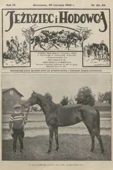 Jeździec i Hodowca. R.4, 1925, nr 23-24
