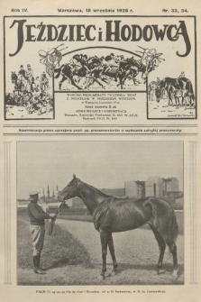 Jeździec i Hodowca. R.4, 1925, nr 33-34