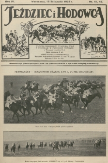 Jeździec i Hodowca. R.4, 1925, nr 41-42