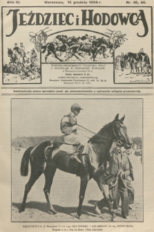 Jeździec i Hodowca. R.4, 1925, nr 45-46