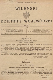 Wileński Dziennik Wojewódzki. 1930, nr 15