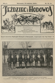 Jeździec i Hodowca. R.5, 1926, nr 13-14