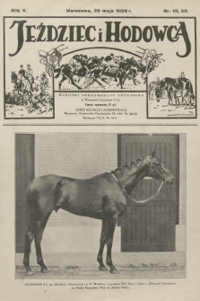 Jeździec i Hodowca. R.5, 1926, nr 19-20