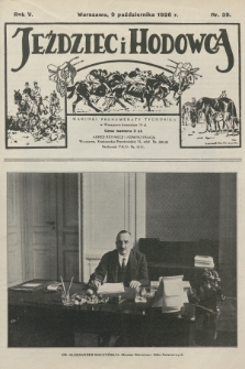 Jeździec i Hodowca. R.5, 1926, nr 39