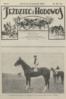 Jeździec i Hodowca. R.5, 1926, nr 43