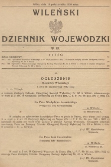 Wileński Dziennik Wojewódzki. 1930, nr 18
