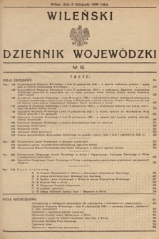 Wileński Dziennik Wojewódzki. 1930, nr 19