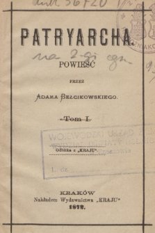 Patryarcha. T. 1