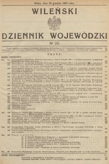 Wileński Dziennik Wojewódzki. 1930, nr 20