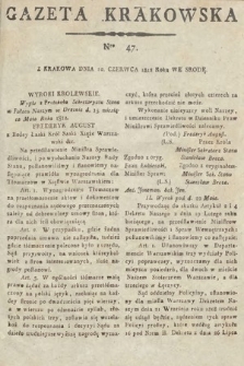 Gazeta Krakowska. 1812, nr 47