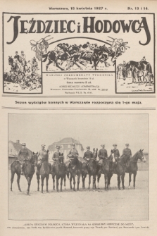 Jeździec i Hodowca. R.6, 1927, nr 13-14