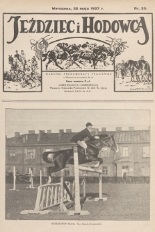Jeździec i Hodowca. R.6, 1927, nr 20