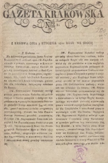 Gazeta Krakowska. 1821, nr 1