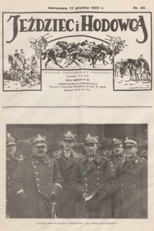 Jeździec i Hodowca. R.6, 1927, nr 49