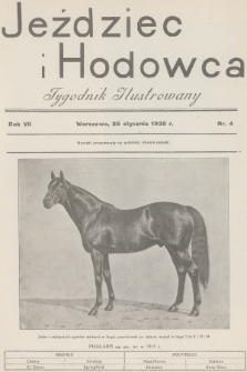 Jeździec i Hodowca : tygodnik ilustrowany. R.7, 1928, nr 4