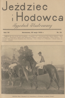 Jeździec i Hodowca : tygodnik ilustrowany. R.7, 1928, nr 22