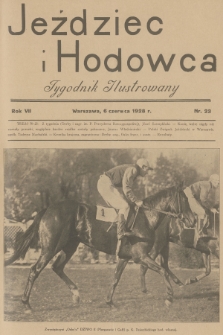 Jeździec i Hodowca : tygodnik ilustrowany. R.7, 1928, nr 23